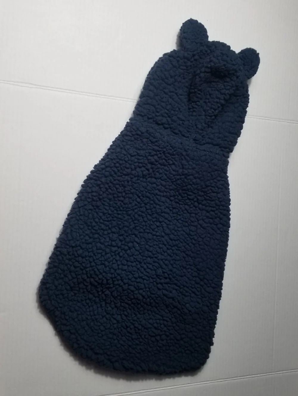 DOG BLUE SHERPA HOODIE COAT WITH EARS SIZE LARGE (RUNS SMALLER)